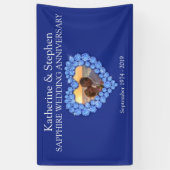 Sapphire Huwelijksverjaardag blauwe banner (Verticaal)