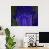 Sapphire Iris Poster | Botanische Macro Kunst (Thuiskantoor)