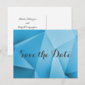 Sapphire Jewel Tones Save the Date Briefkaart (Voorkant / Achterkant)