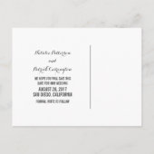 Sapphire Jewel Tones Save the Date Briefkaart (Achterkant)