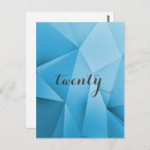 Sapphire Jewel Tones Table Number Briefkaart (Voorkant / Achterkant)