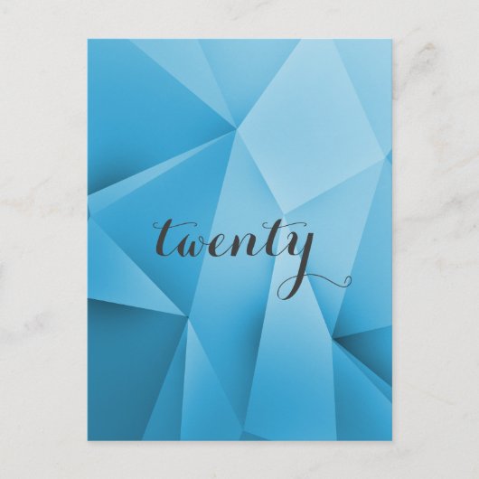 Sapphire Jewel Tones Table Number Briefkaart (Voorkant)