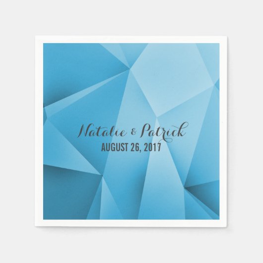 Sapphire Jewel Tones Wedding Paper Napkins Servetten (Voorkant)