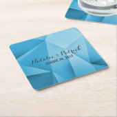 Sapphire Jewel Tones Wedding Paper Onderzetters (Schuin)