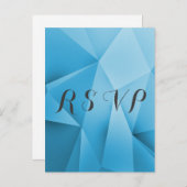 Sapphire Jewel Tones Wedding RSVP Briefkaart (Voorkant / Achterkant)