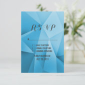 Sapphire Jewel Tones Wedding RSVP Kaart (Staand voorkant)