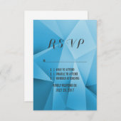 Sapphire Jewel Tones Wedding RSVP Kaart (Voorkant / Achterkant)