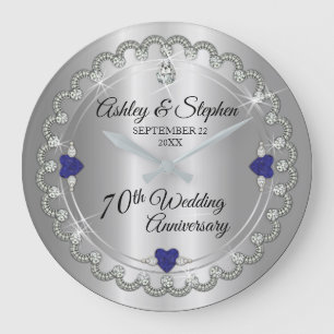 Sapphire Jubilee Diamonds 70th Wedding Jubileum Grote Klok