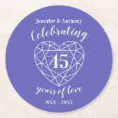 Sapphire jubileum 45 jaar feest onderzetters (Voorkant)