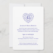 Sapphire jubileum 45 jaar foto uitnodigingen (Achterkant)