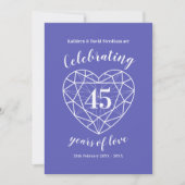 Sapphire Jubileum 45 jaar liefde uitnodigingen (Voorkant)