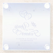 Sapphire Jubileum Hart JAREN IN FOREVER Glazen Onderzetter (Achterkant)