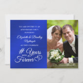 Sapphire Jubileum Hart JAREN IN FOREVER Kaart (Voorkant)