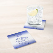 Sapphire Jubileum Hart JAREN IN FOREVER Kartonnen Onderzetters (Insitu)