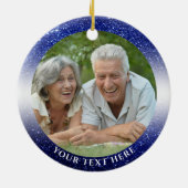 Sapphire Jubileum JAAR IN FOREVER Photo Cera Keramisch Ornament (Achterkant)