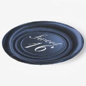 Sapphire Kaars Wax Seal Drip Sweet 16 Bruiloft Papieren Bordje (Gekanteld)