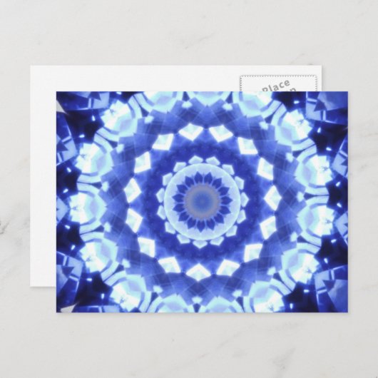 Sapphire Kaleidoscope Briefkaart (Voorkant / Achterkant)