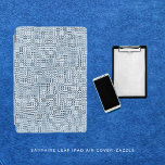 Sapphire Leaf iPad Smart Hoesje iPad Air Cover<br><div class="desc">Grafisch ontwerp,  van de bladeren van Floral,  geschetst in,  glas-in ruis,  getextureerde patronen-getoond in kleuren,  van viool-blauw,  blauw-grijs,  zwart,  en wit.</div>