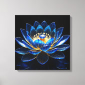 Sapphire Lotus Blossom Canvas Afdruk (Voorkant)