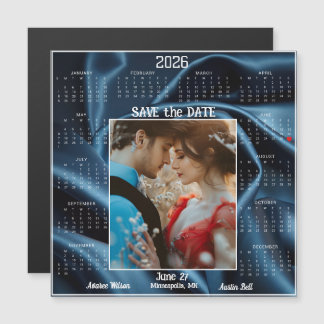 Sapphire Luxury Satin Save the Date Engaged Couple