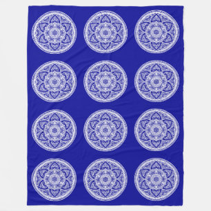 Sapphire Mandala Fleece Deken