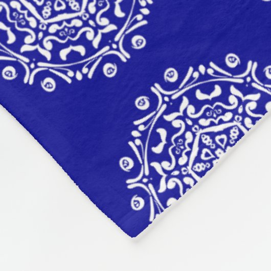 Sapphire Mandala Fleece Deken (Hoek)