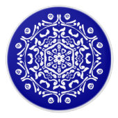 Sapphire Mandala Keramische Knop (Voorkant)