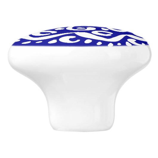 Sapphire Mandala Keramische Knop