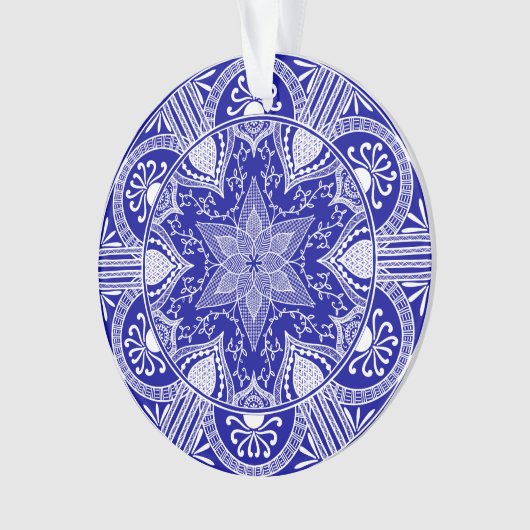 Sapphire Mandala Ornament (voorkant)