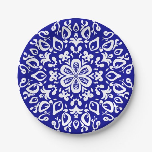 Sapphire Mandala Papieren Bordje (Voorkant)