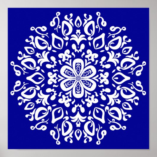 Sapphire Mandala Poster (Voorkant)