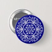 Sapphire Mandala Ronde Button 5,7 Cm (Voorkant /achterkant)