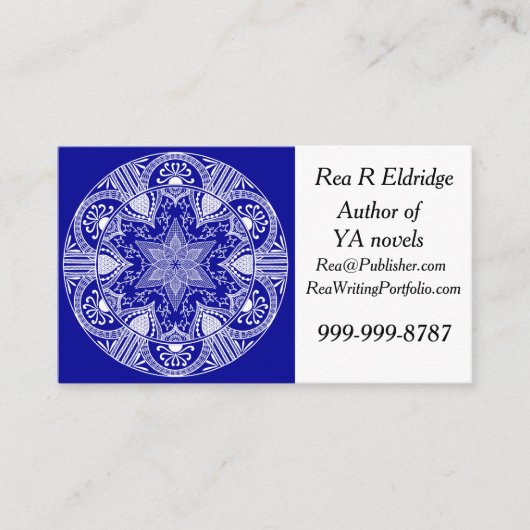 Sapphire Mandala Visitekaartje (Voorkant)