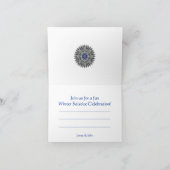 Sapphire Mandala Winter Solstice Party Invitation (Binnen)