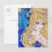 Sapphire Mermaid Briefkaart (Voorkant / Achterkant)