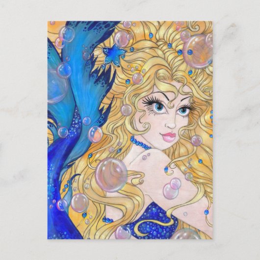 Sapphire Mermaid Briefkaart (Voorkant)