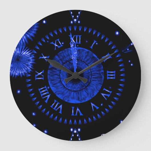 Sapphire Midnight Clock Grote Klok (Voorkant)