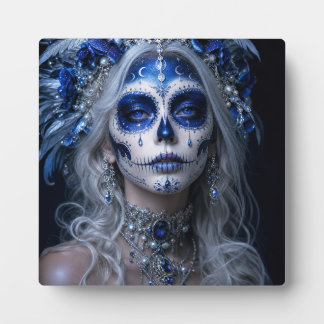 Sapphire Moon Calavera – Blauwe Hemellichaam Dag v Fotoplaat