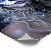 Sapphire Moon Calavera – Blauwe Hemellichaam Dag v Poster (Hoek)