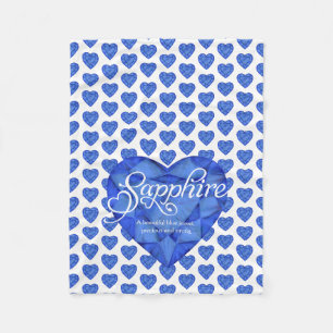 Sapphire name means waterverf hartgem blanket fleece deken