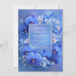 Sapphire Orchid Gilded Gradient Wedding Kaart