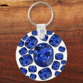 Sapphire Pareltjes Birthstone giften door sharles Sleutelhanger (Voorkant)