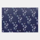 Sapphire Peony Wedding Inpakpapier Vel (Voorkant 2)