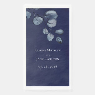 Sapphire Peony Wedding Long 3 Ply Dinner Napkins Servet