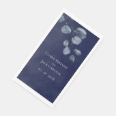 Sapphire Peony Wedding Long 3 Ply Dinner Napkins Servet (Hoek)