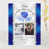 Sapphire Personalized 65th Anniversary Card Kaart (Gele Bloem)