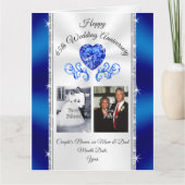 Sapphire Personalized 65th Anniversary Card Kaart (Voorkant)