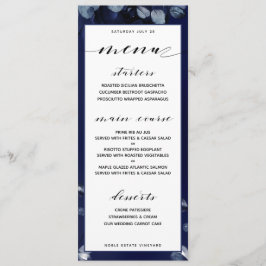 Sapphire Pioen Bruiloft Diner Menu