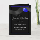 Sapphire Ribbon, 45-jarig Jubileum voor bruiloft Kaart (Voorkant)