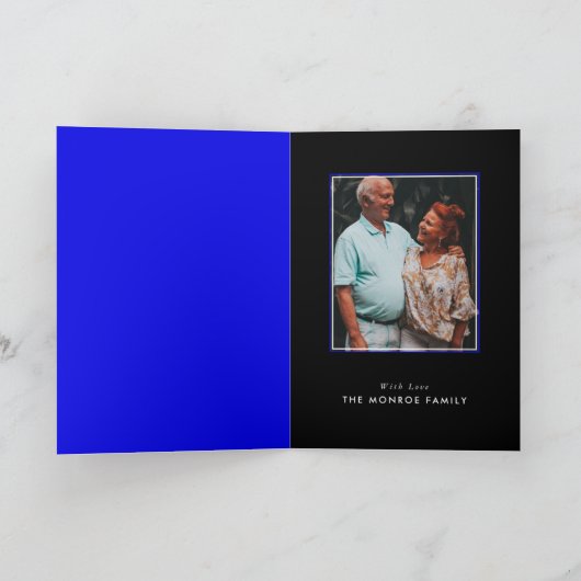 Sapphire Ribbon, 45-jarig Jubileum voor bruiloft Kaart (Binnen)